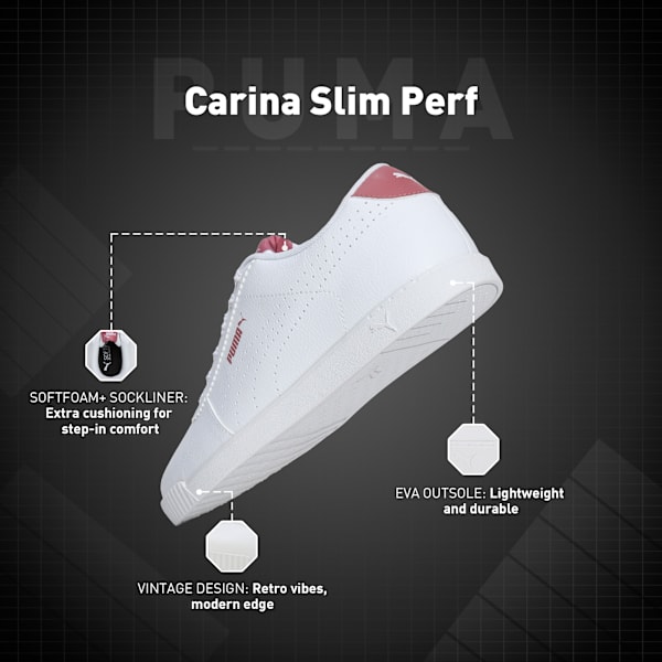 Carina Slim Perf Women's Sneakers, PUMA White, extralarge-IND