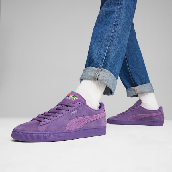 LOVE MARATHON Suede Sneakers, Iris-Iris, extralarge