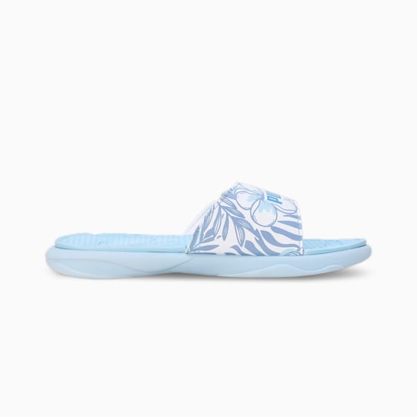 Royalcat Comfort Softride Women's Floral Slides, Icy Blue-Blissful Blue-Regal Blue, extralarge-IND