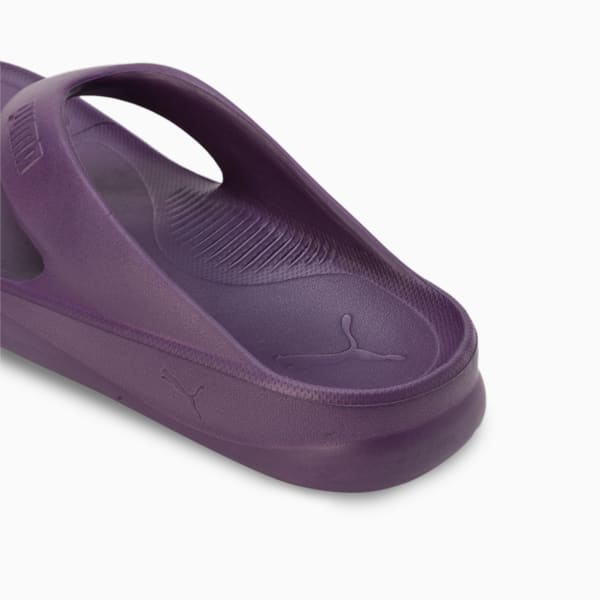 Wave Women's Flip-Flops, Purple Charcoal, extralarge-IND