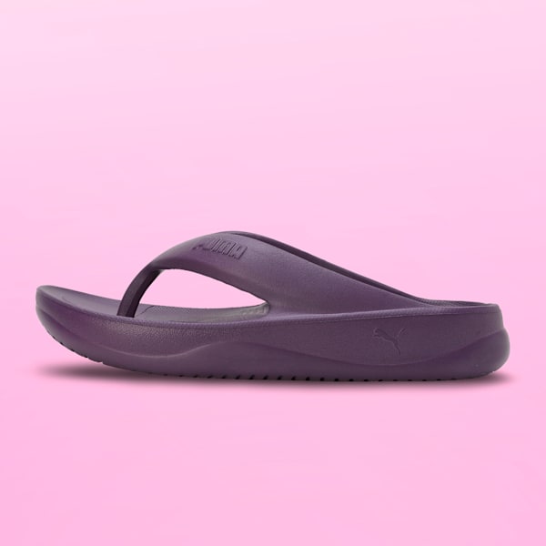 Wave Women's Flip-Flops, Purple Charcoal, extralarge-IND