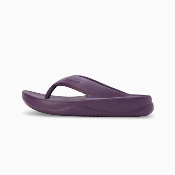 Wave Women's Flip-Flops, Purple Charcoal, extralarge-IND