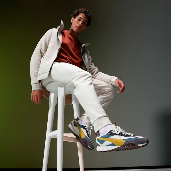 Blktop Rider Preppy Sneakers, Warm White-Blue Horizon, extralarge-IND