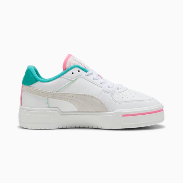 Tenis CA Pro Retro Resort para mujer, PUMA White-Sparkling Green-Fast Pink, extralarge