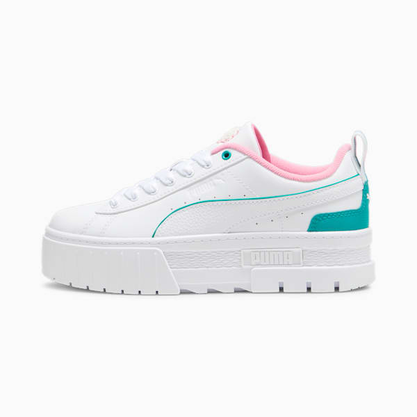 Mayze Retro Resort Women's Sneakers, PUMA White-Sparkling Green, extralarge-IND