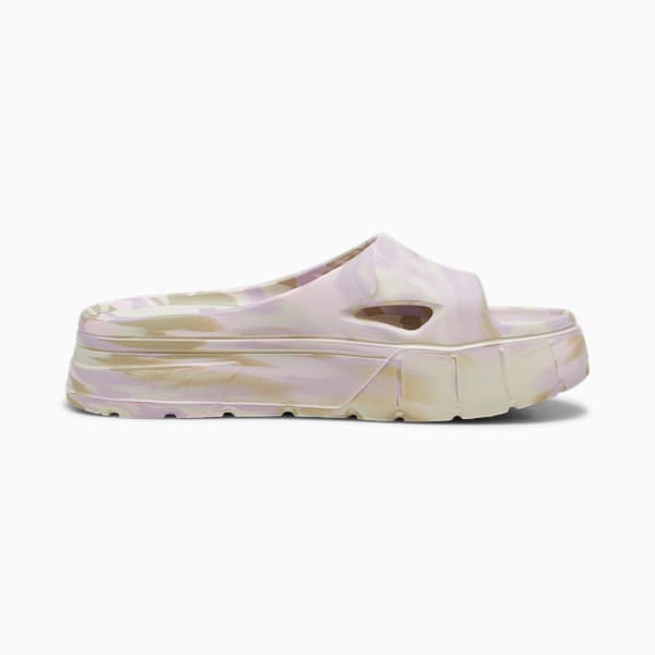 Mayze Stack Injex Marble Women's Slides, Putty-Grape Mist-Whisp Of Pink, extralarge-IND