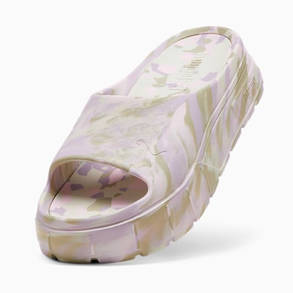 Mayze Stack Injex Marble Women's Slides, Putty-Grape Mist-Whisp Of Pink, extralarge-IND