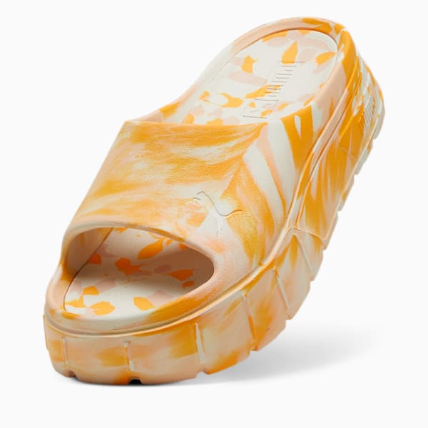 Mayze Stack Injex Marble Women's Slides, Clementine-Peach Fizz-Sugared Almond, extralarge-IND