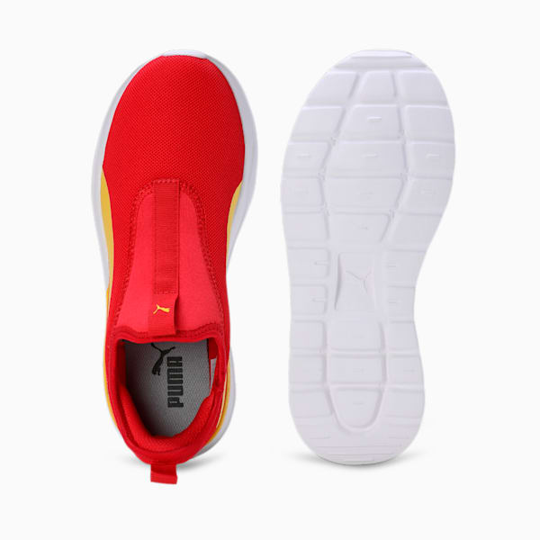 Anzarun Krick Slip-On Youth Shoes, PUMA Red-Pelé Yellow-PUMA White, extralarge-IND
