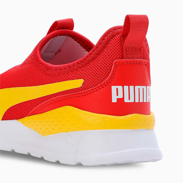 Anzarun Krick Slip-On Kid's Shoes, PUMA Red-Pelé Yellow-PUMA White, extralarge-IND