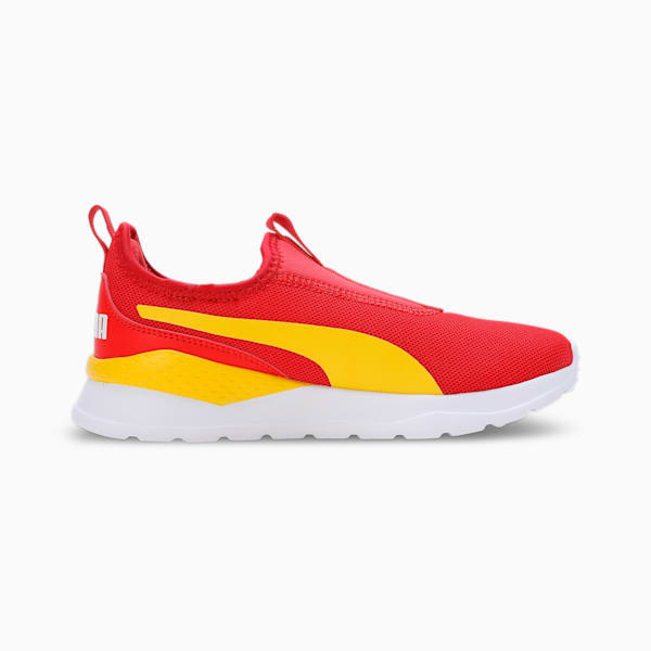 Anzarun Krick Slip-On Kid's Shoes, PUMA Red-Pelé Yellow-PUMA White, extralarge-IND