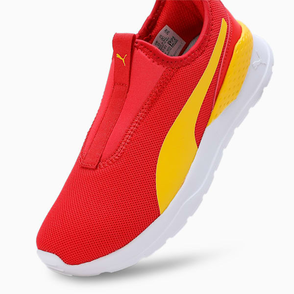 Anzarun Krick Slip-On Kid's Shoes, PUMA Red-Pelé Yellow-PUMA White, extralarge-IND
