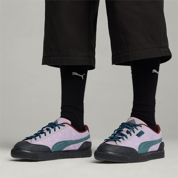 PUMA x PERKS AND MINI Clyde Men's Sneakers, Lavender Shock-Ocean Tropic, extralarge