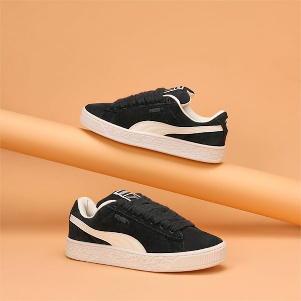 PUMA x PLEASURES Suede XL Unisex Sneakers, PUMA Black-Frosted Ivory, extralarge-IND