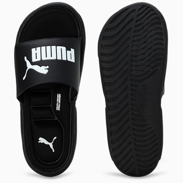 Royalcat Memory Foam Slides, Puma Black-Puma Black-Puma White, extralarge-IND
