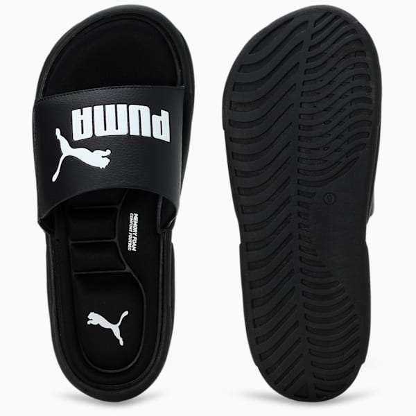 Royalcat Memory Foam Unisex Slides, Puma Black-Puma Black-Puma White, extralarge-IND