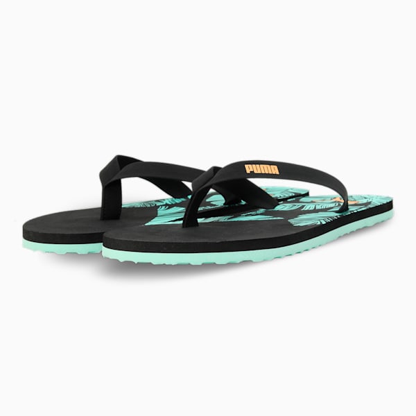 Flame V2 Women's Flip-Flops, PUMA Black-Electric Peppermint-Orange Peach, extralarge-IND
