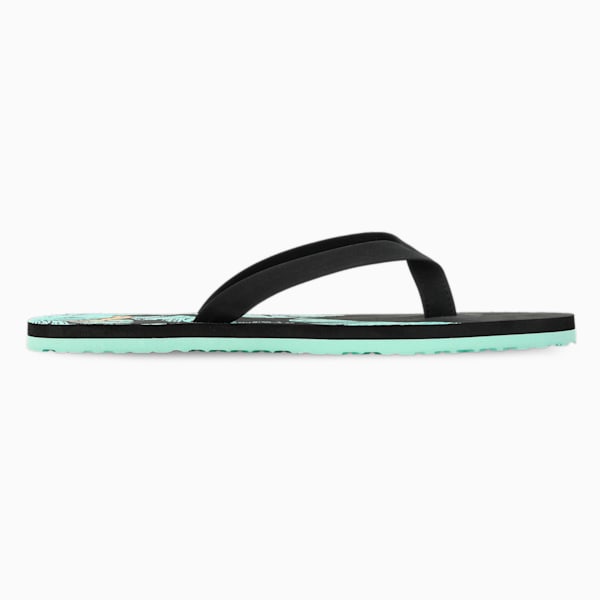 Flame V2 Women's Flip-Flops, PUMA Black-Electric Peppermint-Orange Peach, extralarge-IND