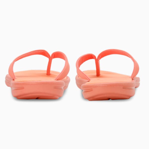 Daisy V2 Women's Flip-Flops, Orange Peach-Hibiscus Flower, extralarge-IND