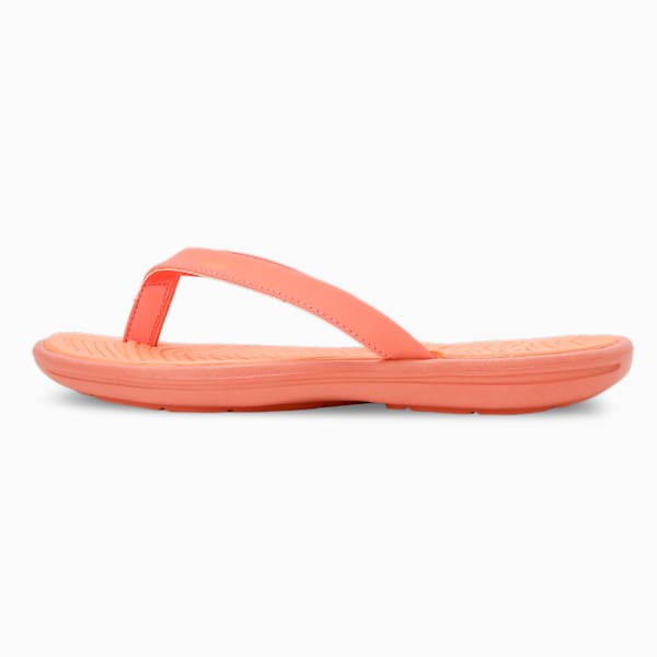 Daisy V2 Women's Flip-Flops, Orange Peach-Hibiscus Flower, extralarge-IND