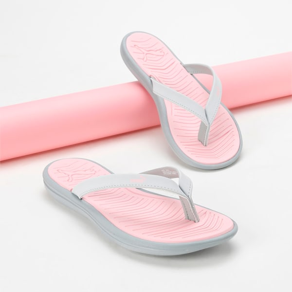 Daisy V2 Women's Flip-Flops, Pearl Pink-Platinum Gray, extralarge-IND