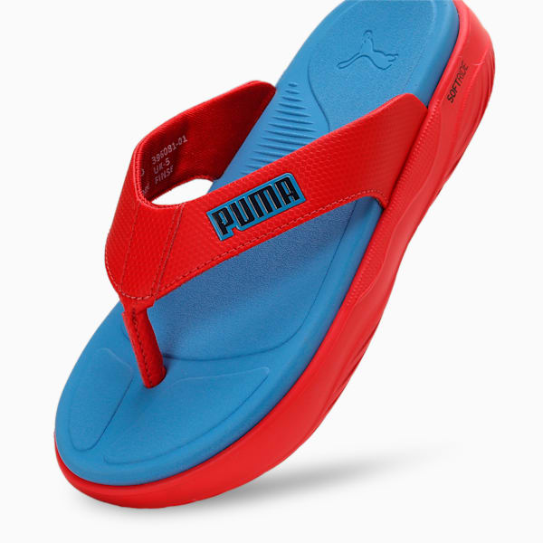 PUMA Softride Seave Youth Flip-Flops, For All Time Red-Regal Blue-Persian Blue, extralarge-IND