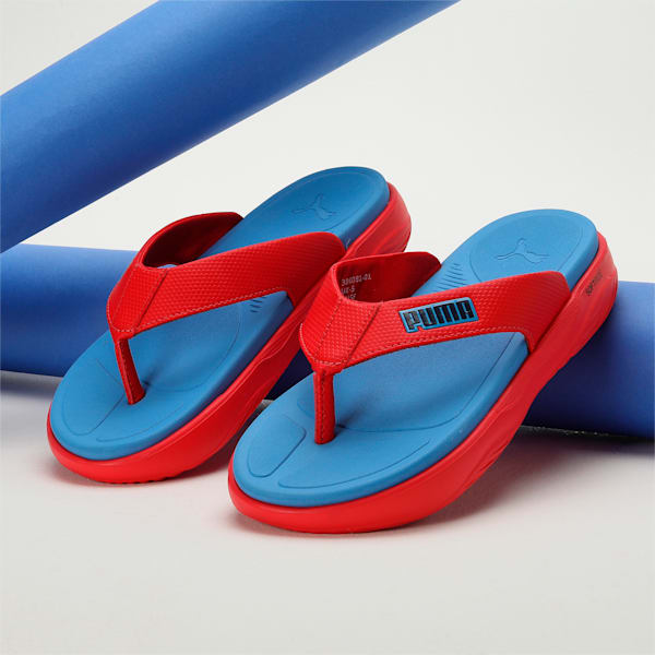 PUMA Softride Seave Youth Flip-Flops, For All Time Red-Regal Blue-Persian Blue, extralarge-IND