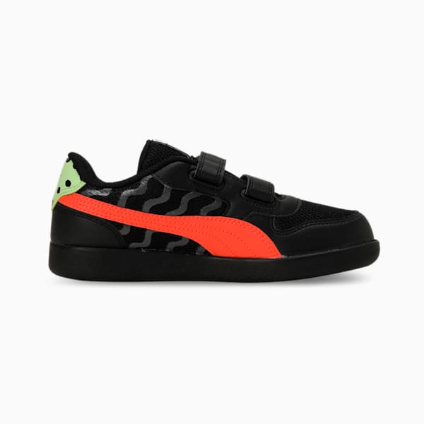 PUMA Funblast Kid's Sneakers, PUMA Black-Hot Heat-Spring Fern, extralarge-IND