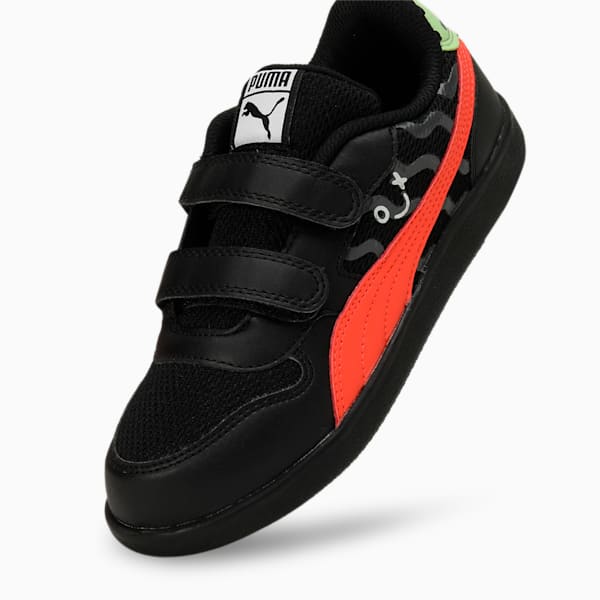 PUMA Funblast Kid's Sneakers, PUMA Black-Hot Heat-Spring Fern, extralarge-IND