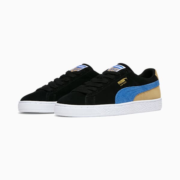 Suede NYC Men's Sneakers, PUMA Black-Racing Blue-Sand Dune, extralarge