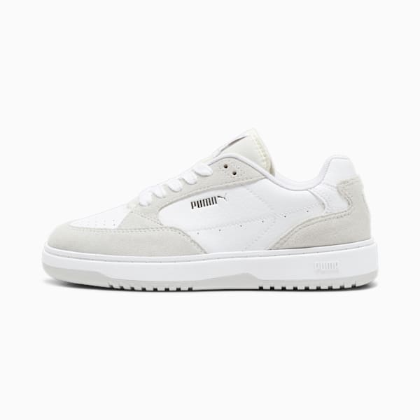 Doublecourt Soft VTG Women's Sneakers, PUMA White-Feather Gray, extralarge-IND