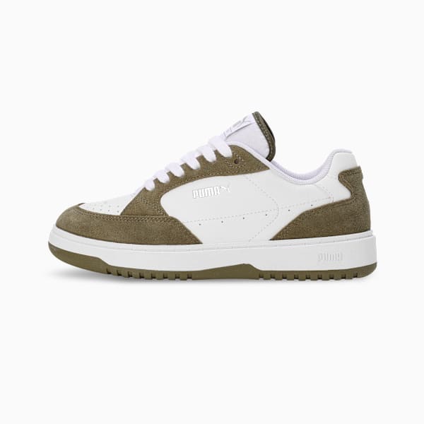 Doublecourt Soft VTG Women's Sneakers, PUMA White-PUMA Olive, extralarge-IND