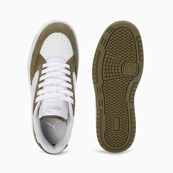 Doublecourt Soft VTG Women's Sneakers, PUMA White-PUMA Olive, extralarge-IND