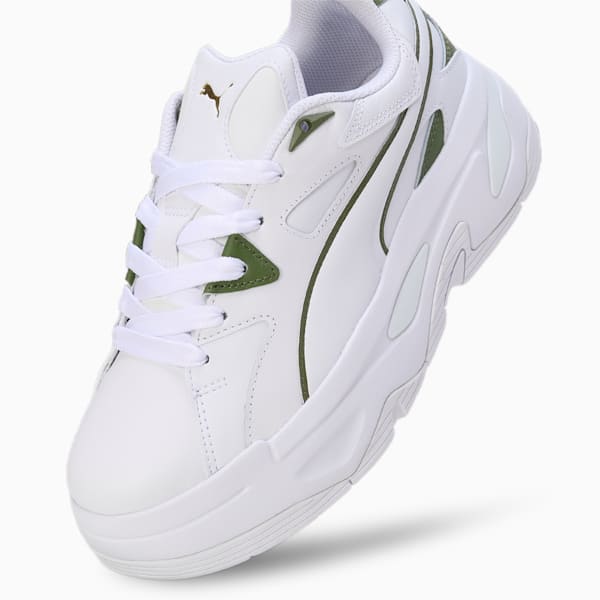 BLSTR Dresscode Women's Sneakers, PUMA White-Olive Green, extralarge-IND