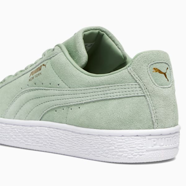Puma Suede NYC Women's Sneakers, Green Fog/White/Sand Dune, 7