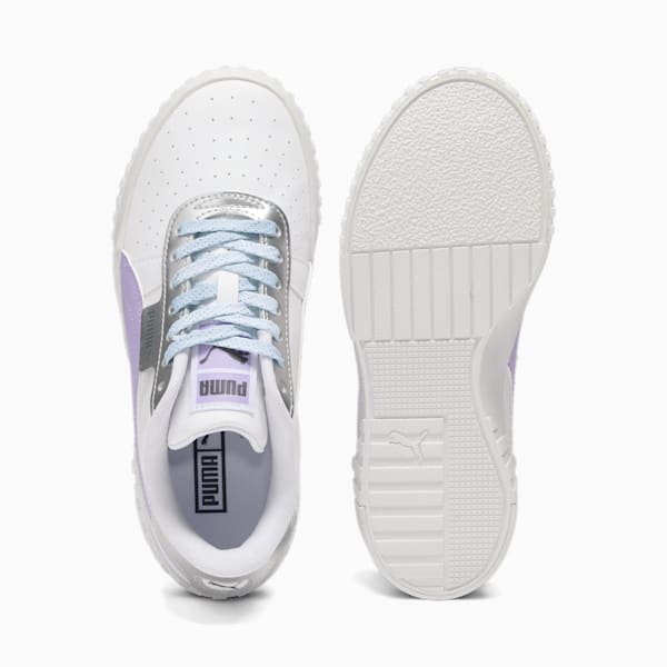 Tenis Cali Frozen Over Big para niños, PUMA White-Vivid Violet-Puma Silver, extralarge