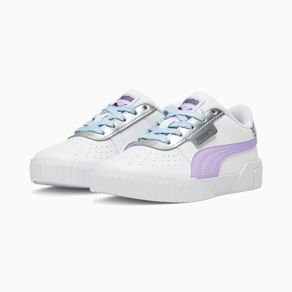 Cali Frozen Over Little Kids' Sneakers, PUMA White-Vivid Violet-Puma Silver, extralarge