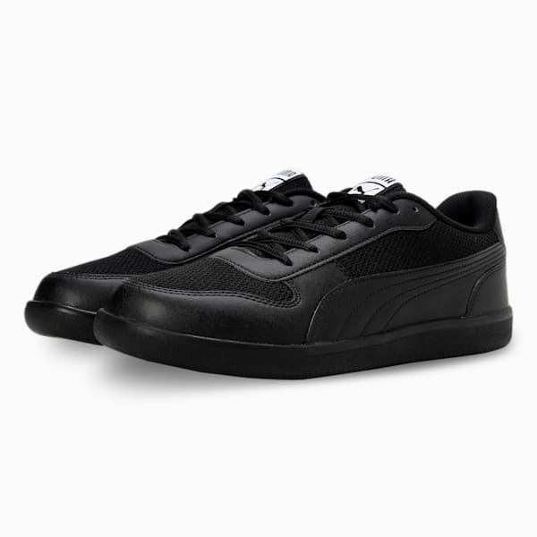 PUMA Punch Comfort Unisex Sneakers, Puma Black-Puma Black, extralarge-IND