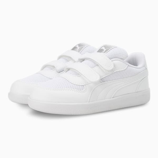 PUMA Punch Comfort Youth Sneakers, Puma White-Puma White, extralarge-IND