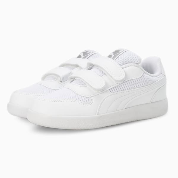 PUMA Punch Comfort Kid's Sneakers, Puma White-Puma White, extralarge-IND