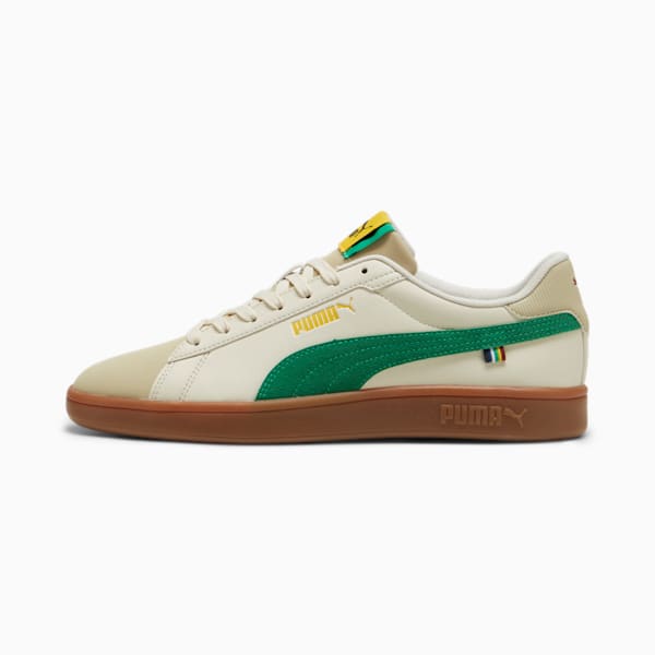 PUMA Smash 3.0 Soccer24 Men's Sneakers, Alpine Snow-Archive Green-Yellow Sizzle, extralarge