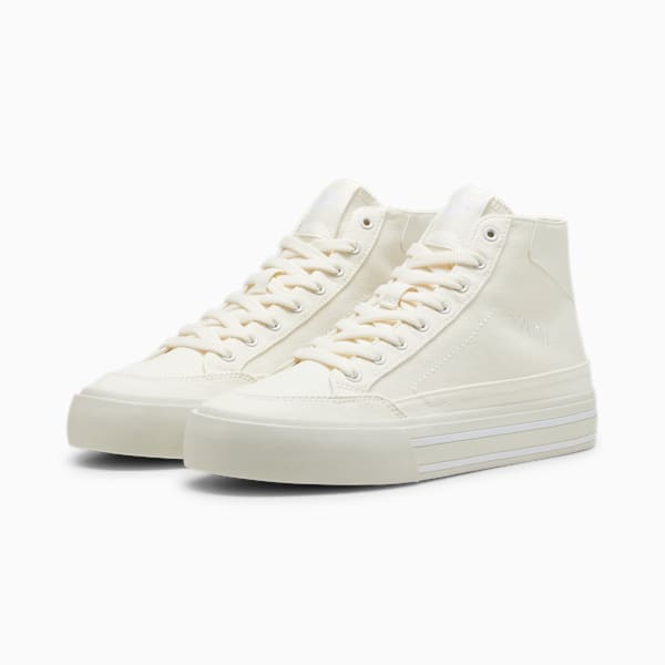Court Classic Vulc Mid Men's Sneakers, Warm White-PUMA White, extralarge