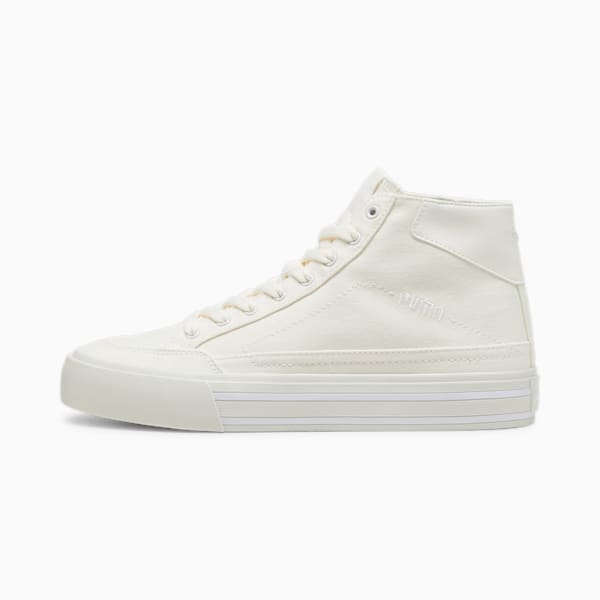 Court Classic Vulc Mid Men's Sneakers, Warm White-PUMA White, extralarge