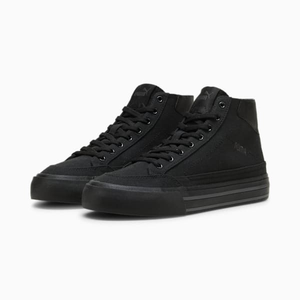 Court Classic Vulc Mid Unisex Sneakers, PUMA Black-Shadow Gray, extralarge