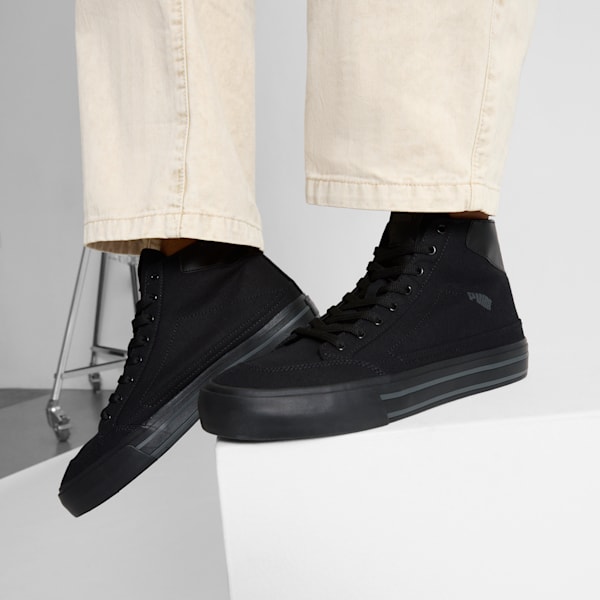 Tenis Court Classic Vulc Mid, PUMA Black-Shadow Gray, extralarge