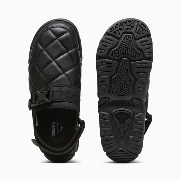 PUMA x PLEASURES TS-01 Quilt Men's Sandals, PUMA Black, extralarge