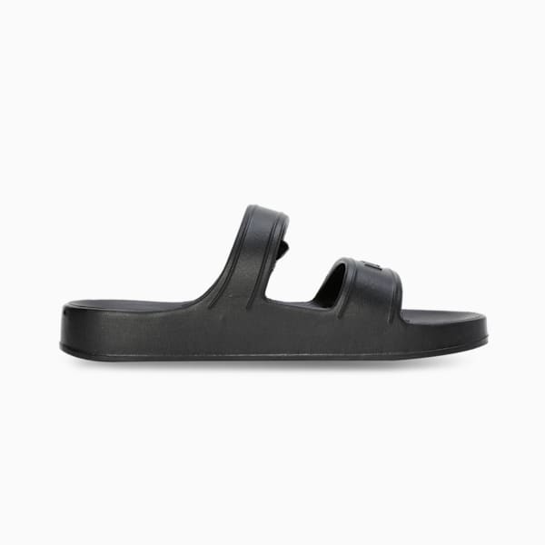 PUMA Coscon Women's Sandals, PUMA Black-PUMA Silver, extralarge-IND