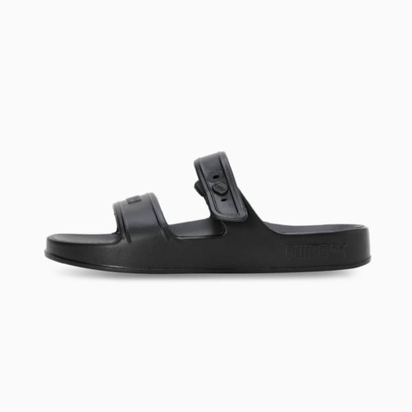 PUMA Coscon Women's Sandals, PUMA Black-PUMA Silver, extralarge-IND