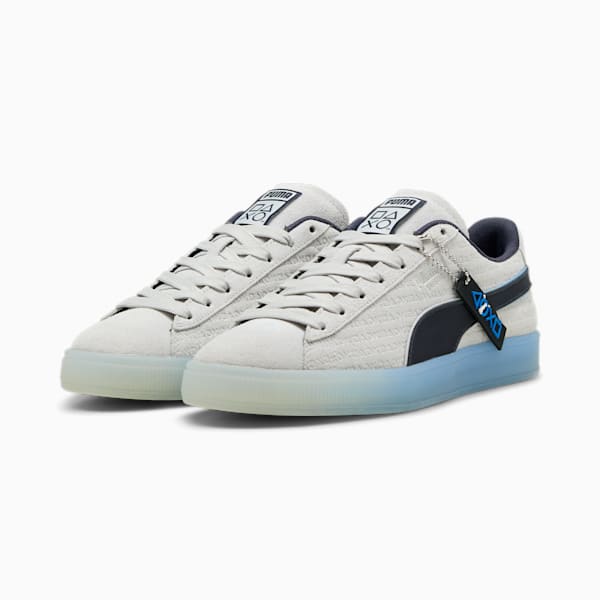 PUMA x PLAYSTATION® Suede Men's Sneakers, Glacial Gray-New Navy, extralarge
