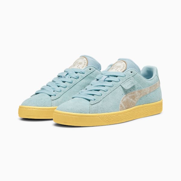 ユニセックス PUMA x PTC スウェード B スニーカー, Turquoise Surf-Vapor Gray, extralarge-JPN